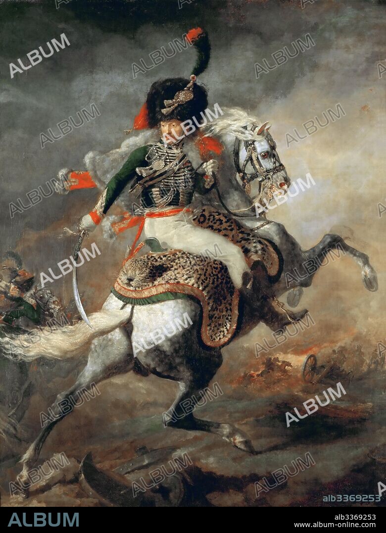 THÉODORE GÉRICAULT. An Officer of the Imperial Horse Guards Charging.