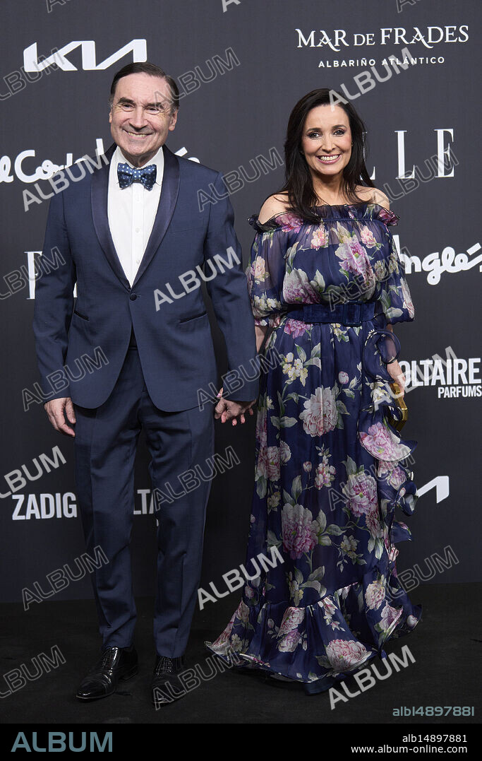 Pedro J. Ramirez, Cruz Sanchez de Lara attends ELLE Style Awards at Royal Theatre on June 4, 2025 in Madrid, Spain.