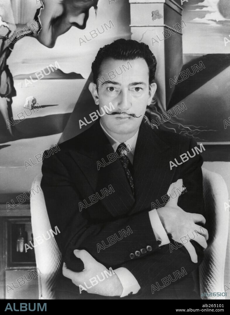SALVADOR DALI in SPELLBOUND, 1945, directed by ALFRED HITCHCOCK. Copyright Selznick International Pictures/Vanguard Films. Salvador Dalí. Off set from "Spellbound" (1945).