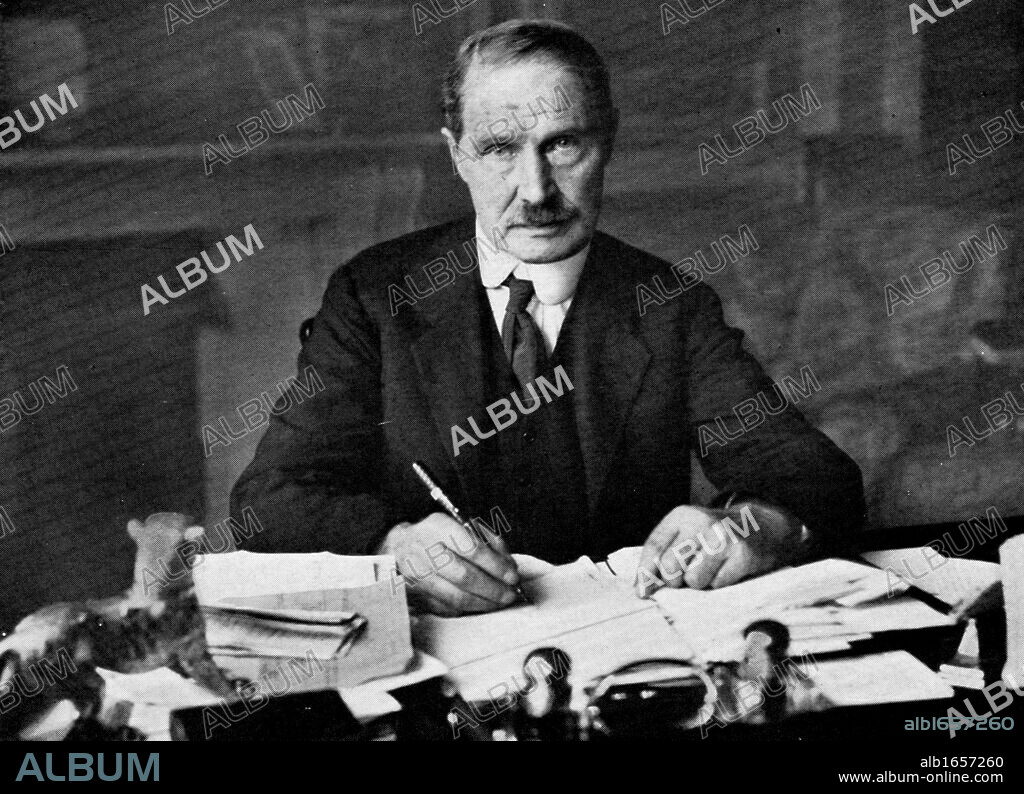 Arthur Bonar Law (1858-1923) Canadian-born Scottish Unionist statesman. British Prime Minister 1922-1923.