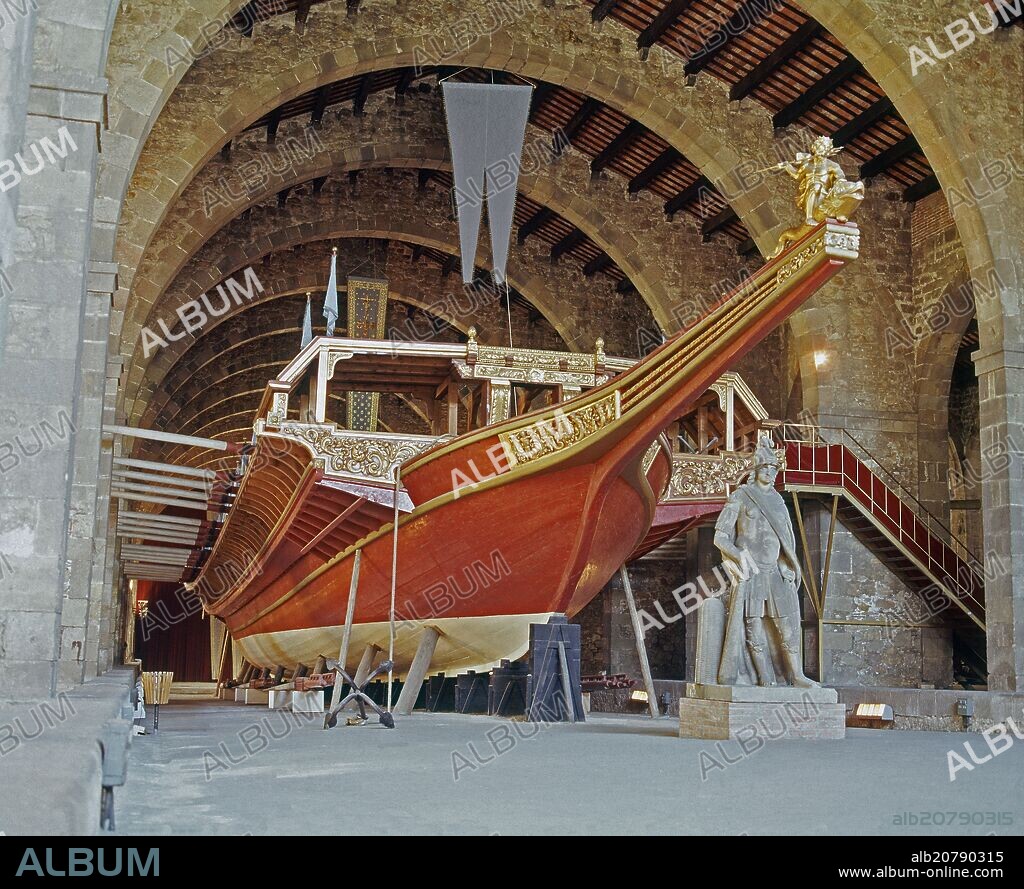 GALERA REAL JUAN DE AUSTRIA-  SOBRE BAUPRES - S XVI - FOTO AÑOS 70.