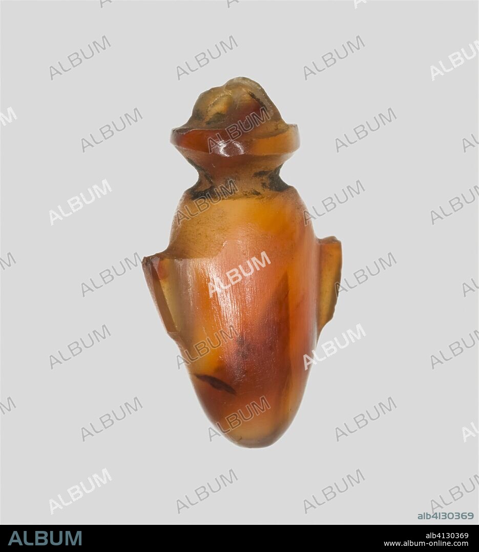 ANCIENT EGYPTIAN. Amulet of a Heart. Egyptian. Date: 1070 BC-656 BC. Dimensions: 1.9 × 1.3 × 0.6 cm (3/4 × 1/2 × 1/4 in.). Carnelian. Origin: Egypt.