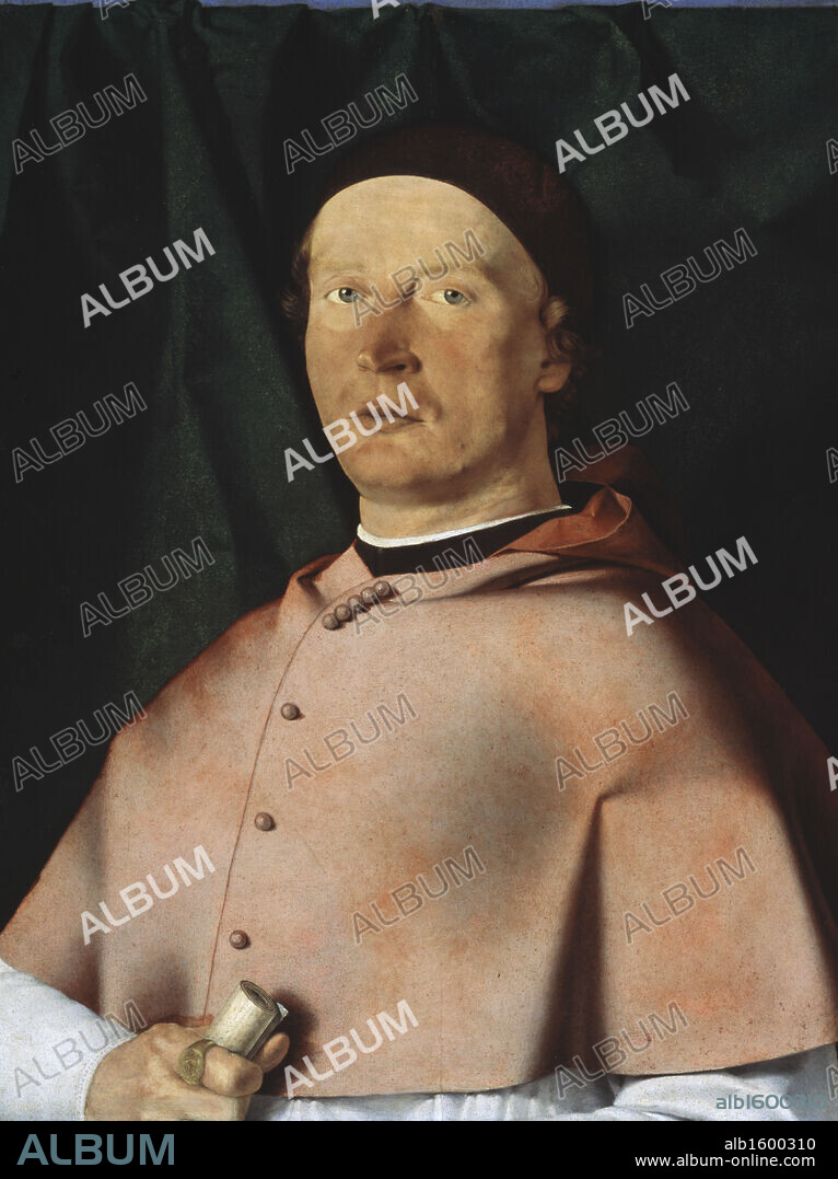 Portrait Of The Cardinal Bernardo De Rossi Lorenzo Lotto (ca.1480-1556 Italian) Museo Nazionale di Capodimonte, Naples, Italy.