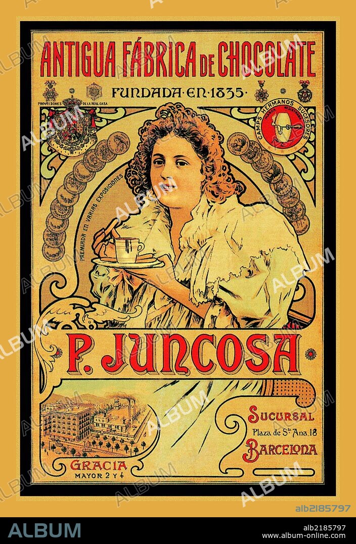 Antigua Fabrica de Chocolate: P. Juncosa 1890.