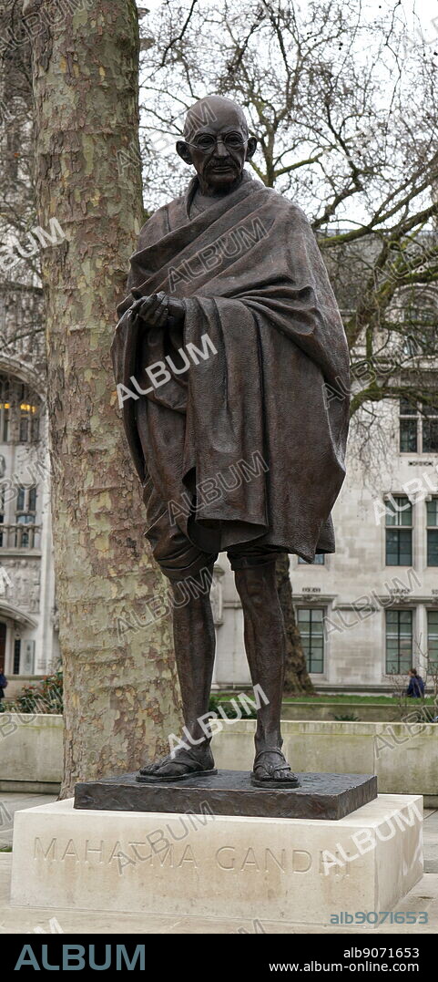 The statue of Mahatma Gandhi in Parliament Square, Westminster, London, is a work by the sculptor Philip Jackson.