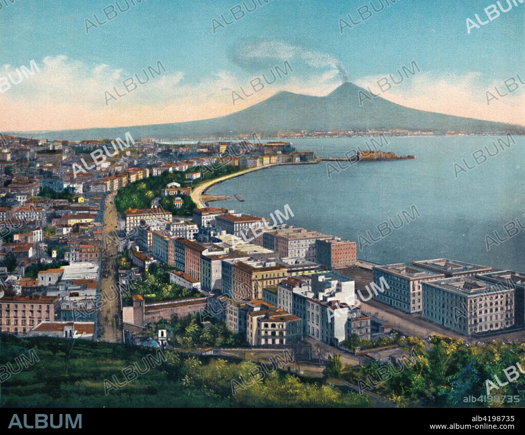 'Napoli - Panorama Da  Villa Patrizia, Vomero', (From Dilla Patrizia, Vomero), c1900. From "Napoli".