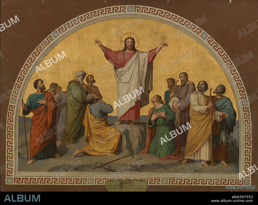 ROMAIN CAZES. Esquisse pour l'église Saint-François-Xavier : La mission des Apôtres, c.1868. Jesus and the Apostles.
