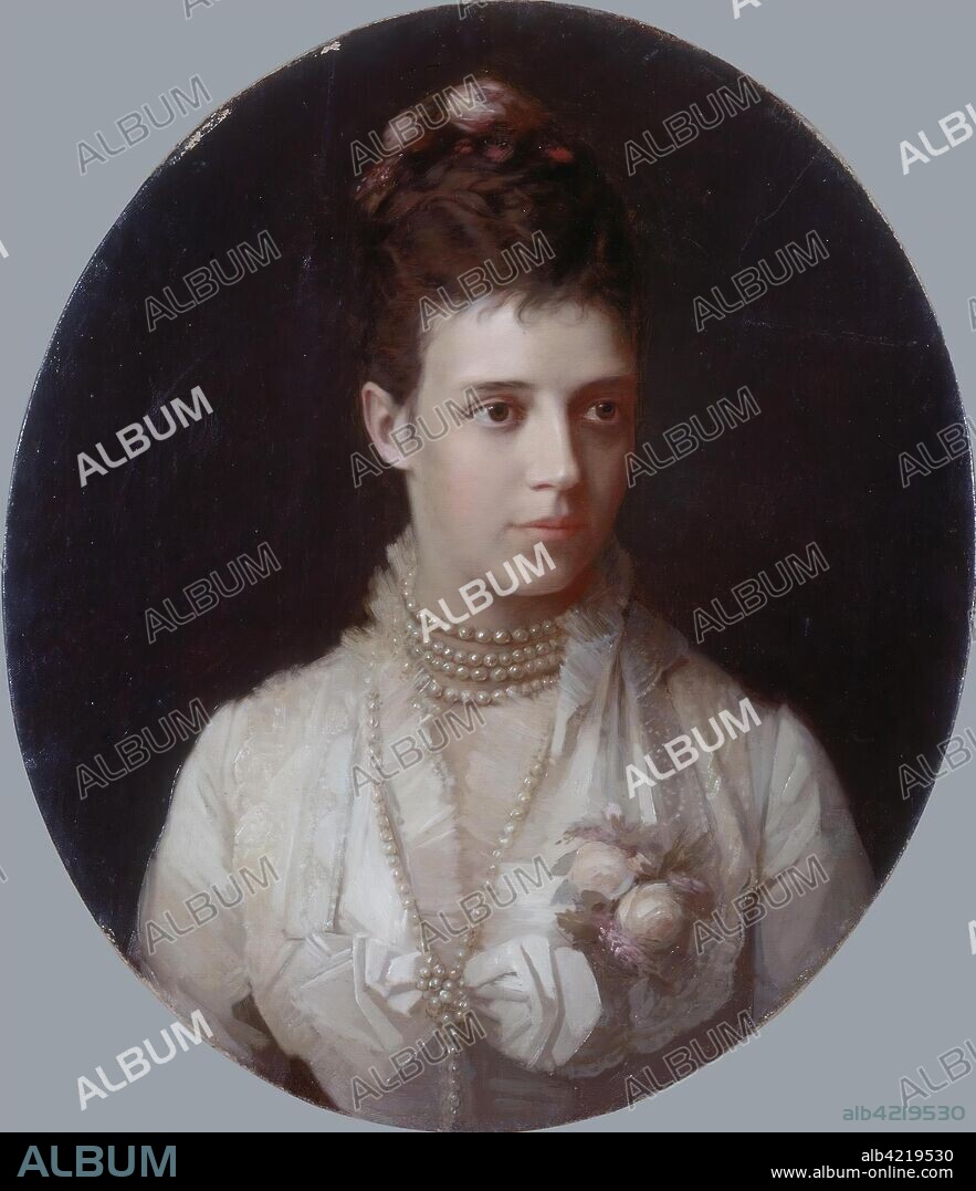 ALEXANDER PERSHAKOV (? ). 'Portrait of Grand Duchess Maria Feodorovna'. Russia, Late 1870s-1880s. Dimensions: 62,7x54 cm.