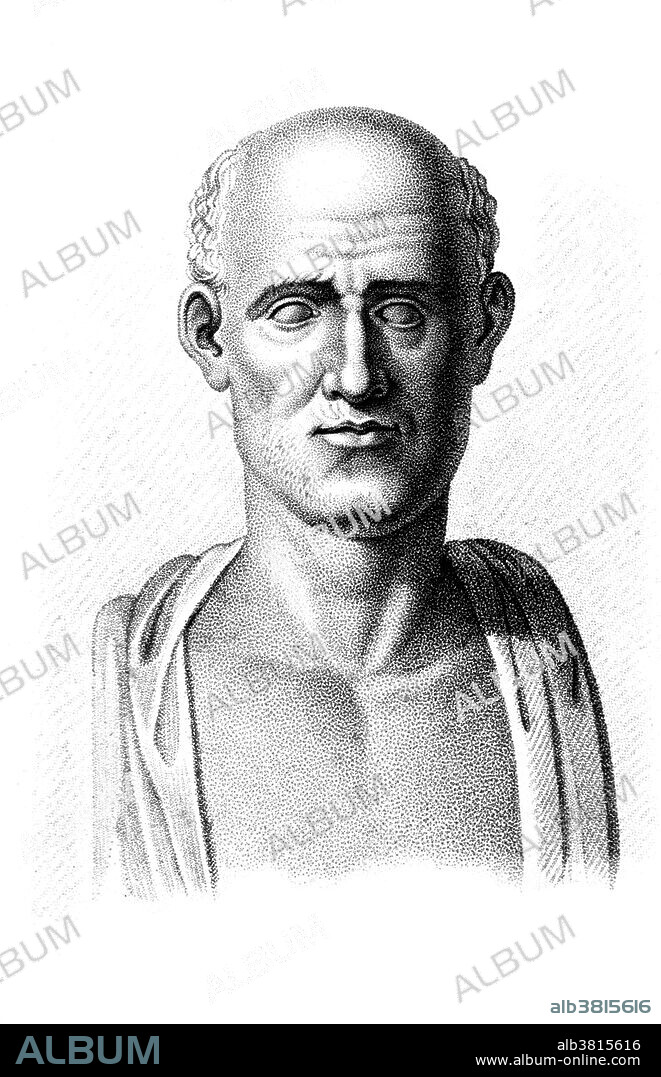 Asclepiades (124 or 129 - 40 BC) was an Ancient Greek physician born at Bithynia in Asia Minor and flourished at Rome, where he established Greek medicine near the end of the 2nd century BCE. He attempted to build a new theory of disease, based on the flow of atoms through pores in the body. His treatments sought to restore harmony through the use of diet, exercise, and bathing. He arranged diseases into two great classes of Acute and Chronic. Acute diseases were caused essentially by a constriction of the pores, or an obstruction of them by an excess of atoms; the Chronic were caused by a relaxation of the pores or a deficiency of atoms. He advocated humane treatment of mental disorders, and had insane persons freed from confinement and treated them with natural therapy, such as diet and massages. His teachings are surprisingly modern and he is considered to be a pioneer physician in psychotherapy, physical therapy and molecular medicine. It is not known when he died, except that it was at an advanced age.