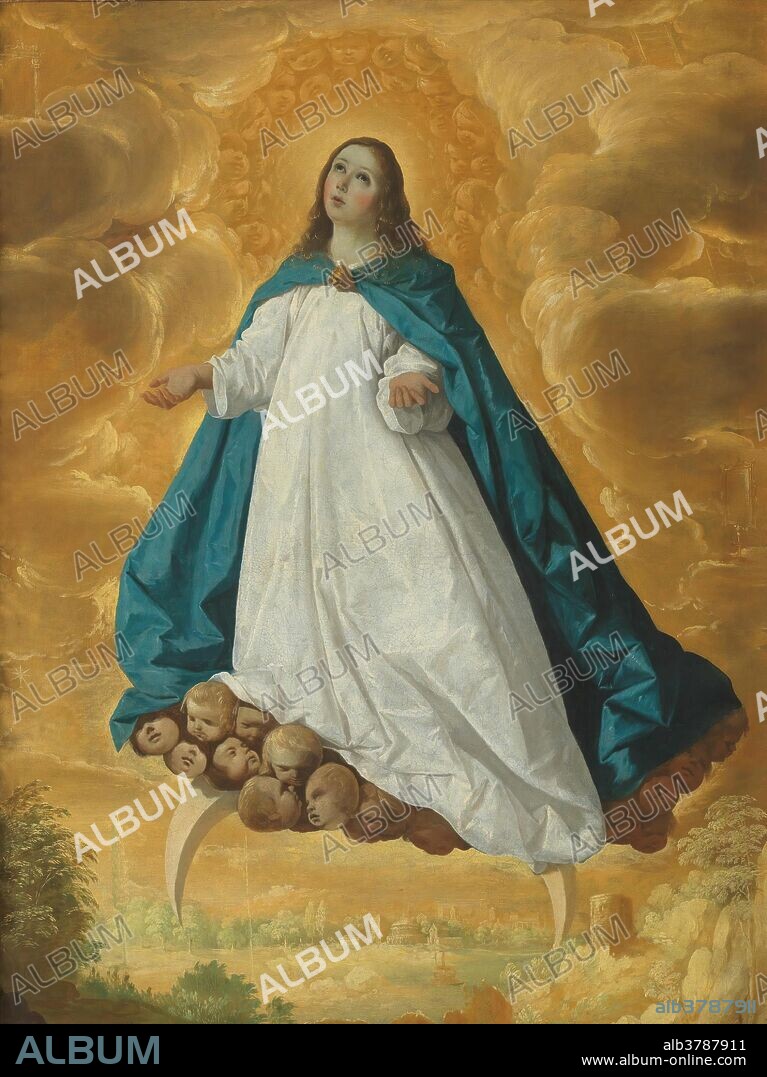 FRANCISCO DE ZURBARAN. Francisco de Zurbarán / 'La Inmaculada Concepción'. Hacia 1635. Óleo sobre lienzo, 101,2 x 77,3 cm.