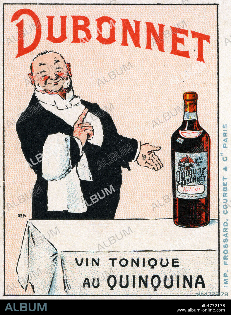 'DUBONNET, vin tonique au quinquina'. Carte postale publicitaire vers 1905. Illustration par SEM (1863-1934). Credit : Collection IM/KHARBINE-TAPABOR.