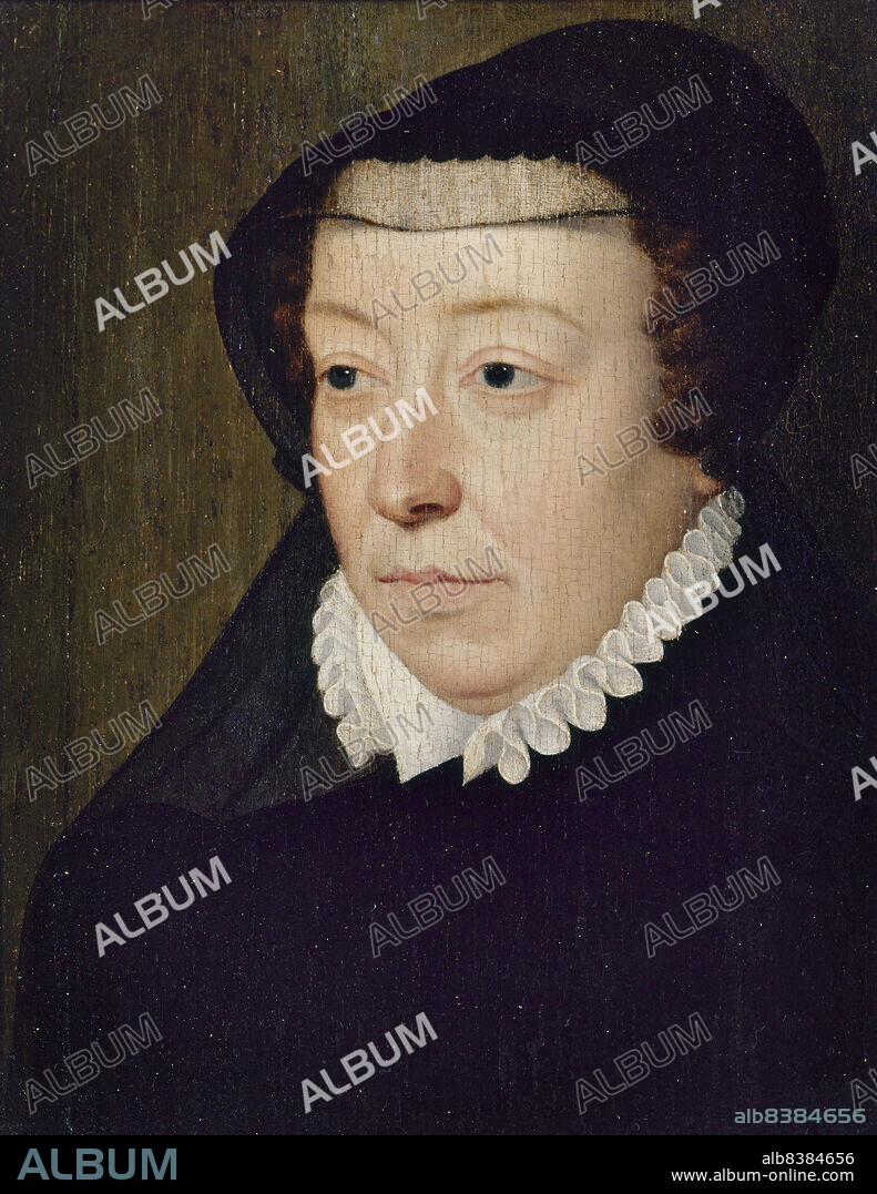 FRANCOIS CLOUET. Portrait de Catherine de Médicis (1519-1589), reine de France, c1565.