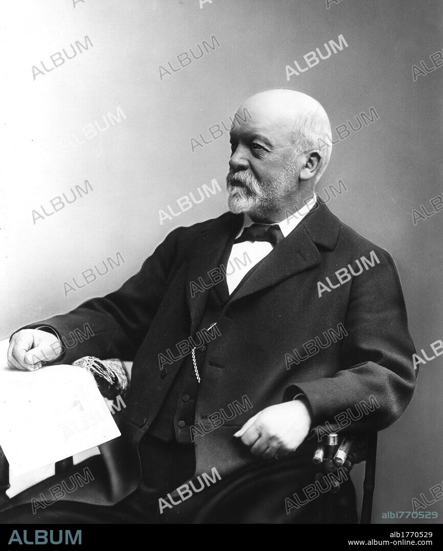 Portrait of Gottlieb Daimler. Portrait of the German engineer founder of the automotive firm DMG Gottlieb Daimler. 1890s.