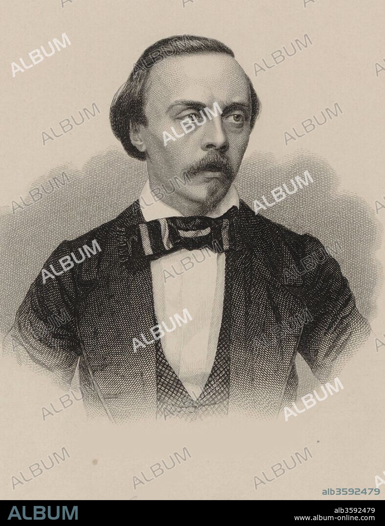AUGUST WEGER. Portrait of the composer Hans von Bülow (1830-1894).