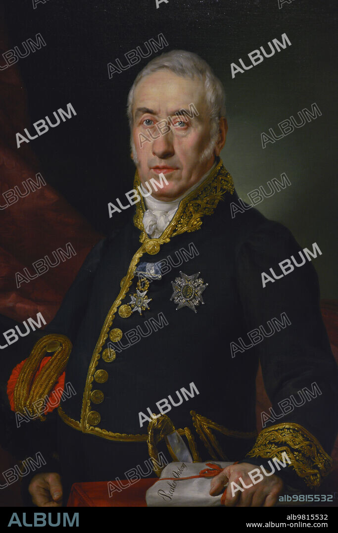 VICENTE LóPEZ PORTAñA (1772-1850). SPANISH PAINTER.. Vicente López Portaña (1772-1850). Pintor español. Ignacio Gutiérrez Solana, veedor de las Reales Caballerizas, h. 1823. Oleo sobre lienzo, 99,5 x 76 cm. Museo del Prado. Madrid. España.
