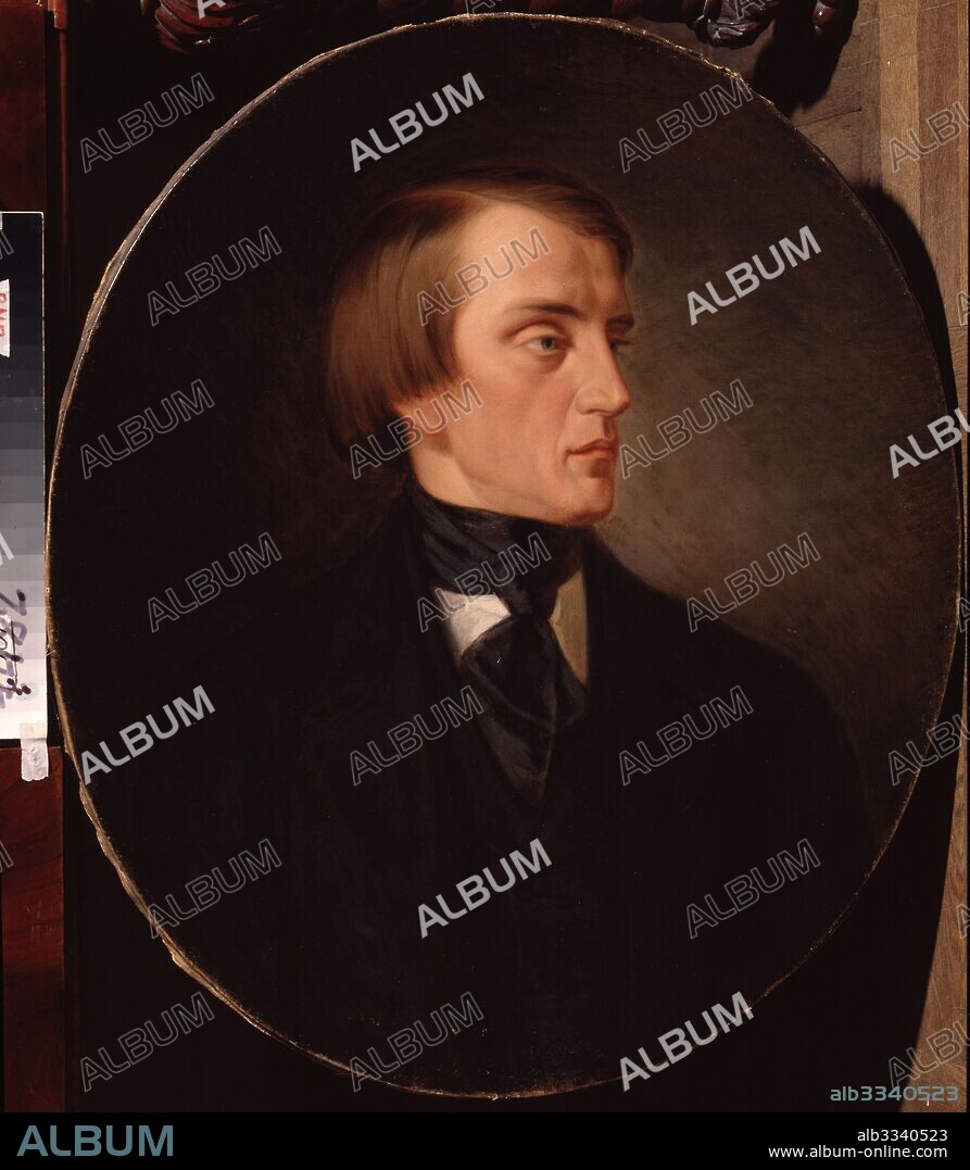 KIRILL ANTONOVICH GORBUNOV. Portrait of the Literary critic and Philosopher Vissarion G. Belinsky (1811-1848).
