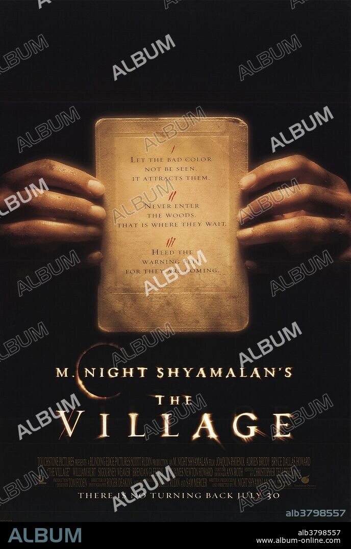 Poster of THE VILLAGE, 2004, directed by M. NIGHT SHYAMALAN. Copyright TOUCHSTONE PICTURES.