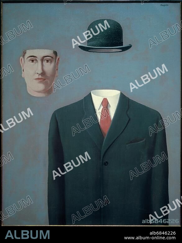 RENÉ MAGRITTE. Magritte, René (born René François Ghislain Magritte), 1898 - 1967, Belgian artist. "Le Pèlerin" (The pilgrim), 1966. Oil on canvas, 81 x 65 cm. Private collection.