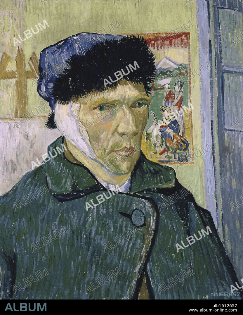 Self-Portrait with Bandaged Ear  1889  Vincent van Gogh (1853-1890/Dutch)  Oil on Canvas  Courtauld Institute and Galleries, London, England.