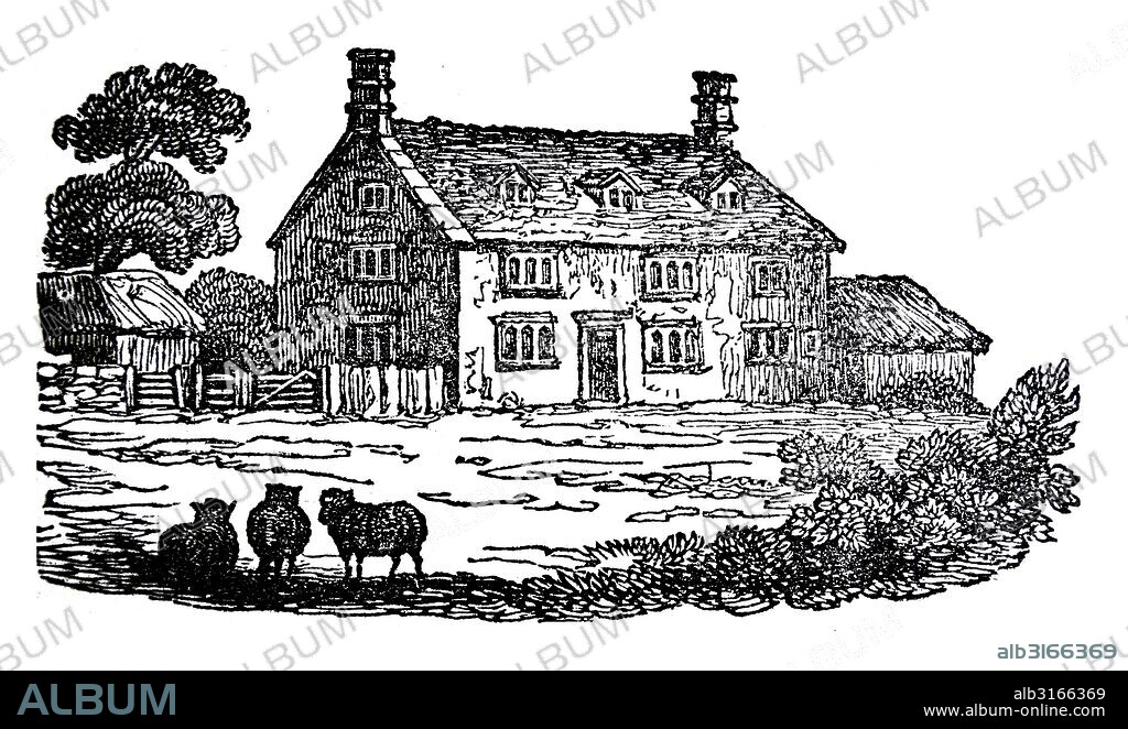 Woolsthorpe Manor, near Grantham, Lincolnshire, the house in which Isaac Newton was born.