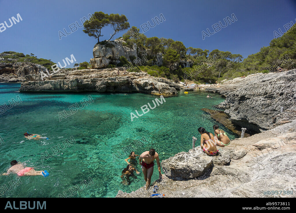 Cala s'Almunia, Santanyi, Mallorca, balearic islands, spain, europe.