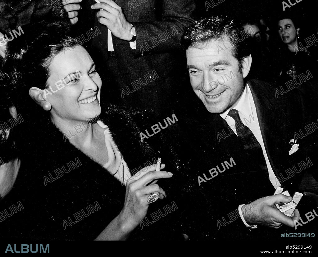 Lucia bose. ugo tognazzi. teatro sistina. rome. 1966. (Photo by: Marka/Universal Images Group via Getty Images).
