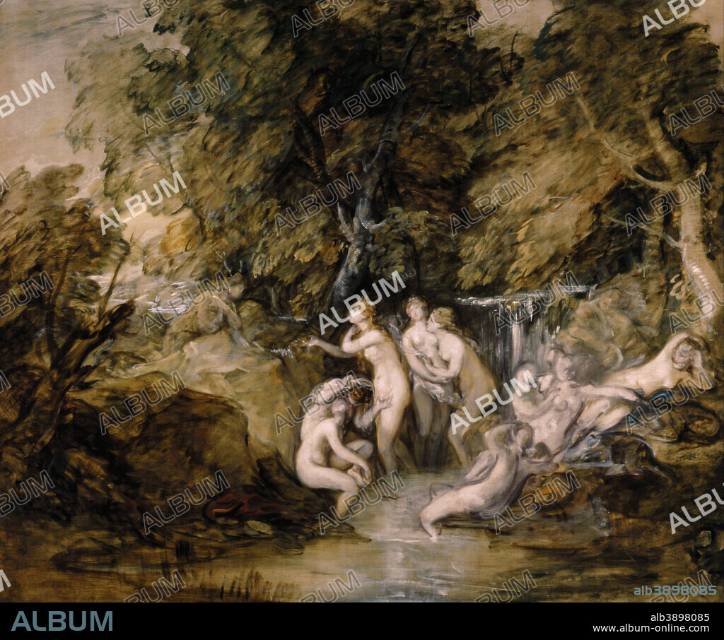 THOMAS GAINSBOROUGH. Diana and Actaeon. Date/Period: 1785 - 1788. Painting. Oil on canvas. Height: 158.1 cm (62.2 in); Width: 188 cm (74 in).