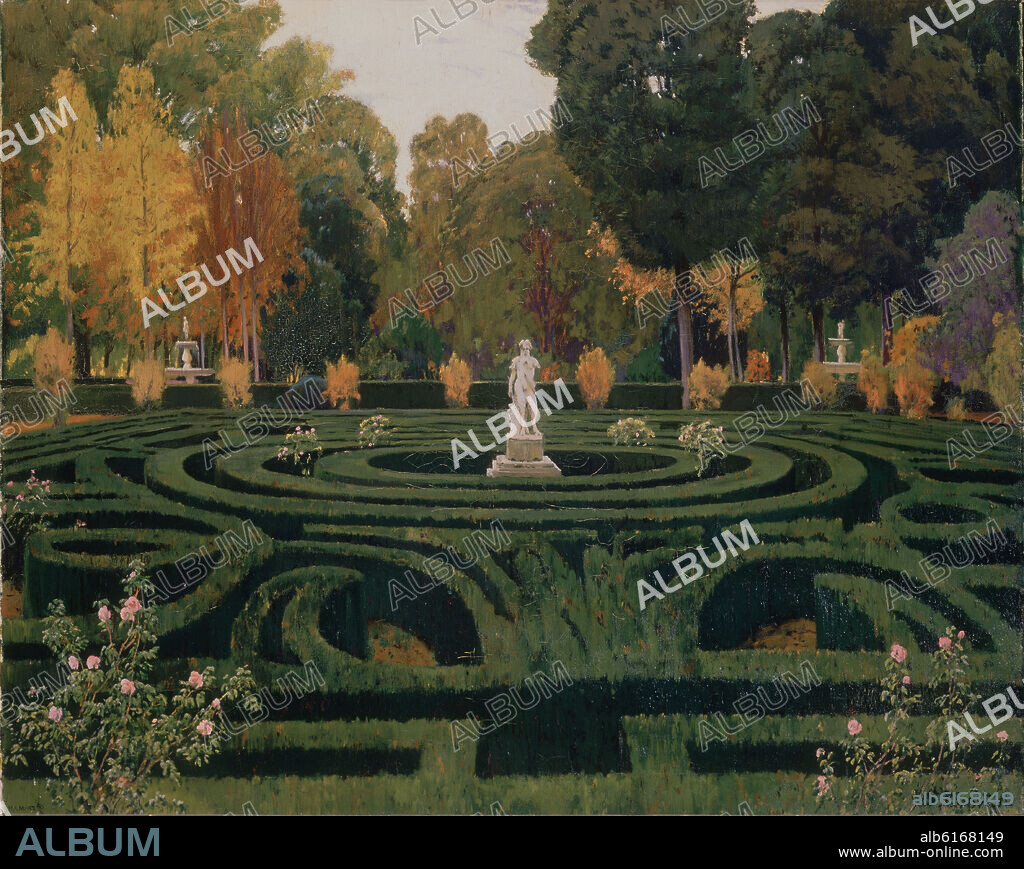 SANTIAGO RUSIÑOL (1861-1931). EL FAUNO VIEJO - O/L- PINTURA MODERNISTA CATALANA.
