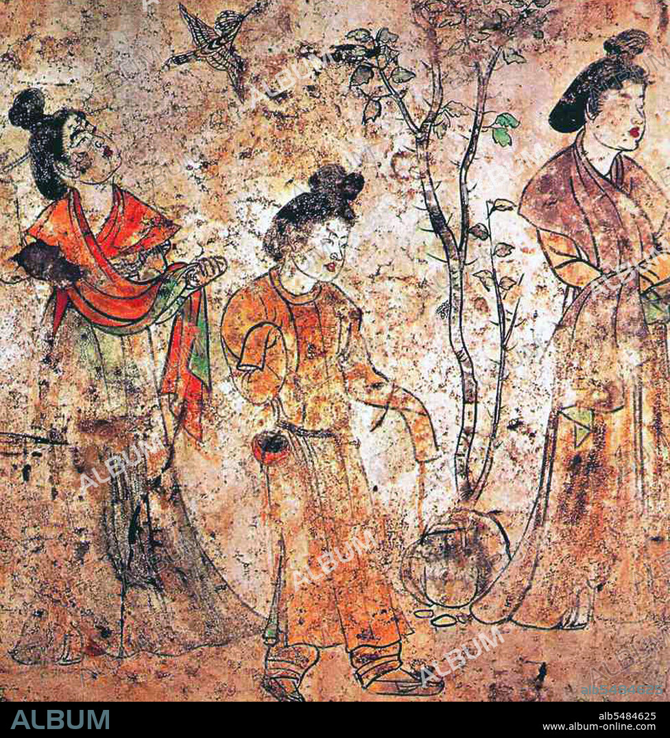 The Qianling Mausoleum is a Tang Dynasty (618-907) tomb site located in Qian County, Shaanxi province, China, and is 85 km (53 miles) northwest of Xi'an, the former Tang capital. Built by 684 (with additional construction until 706), the tombs of the mausoleum complex house the remains of various members of the royal Li family. This includes Emperor Gaozong of Tang (r. 649-683), as well as his wife, the Zhou Dynasty usurper and China's first (and only) governing empress Wu Zetian (r. 690-705). The mausoleum is renowned for its many Tang Dynasty stone statues located above ground and the mural paintings adorning the subterranean walls of the tombs. Besides the main tumulus mound and underground tomb of Gaozong and Wu Zetian, there is a total of 17 smaller attendant tombs.