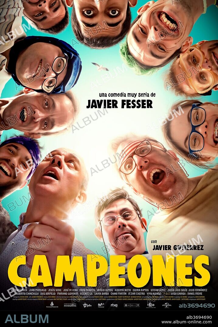 Poster de CAMPEONES, 2018, dirigida por JAVIER FESSER. Copyright Morena Films / Movistar+ / Películas Pendleton.
