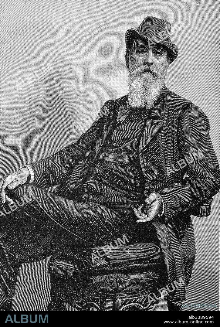 Reinhold Begas, 15 July 1831 - 3 August 1911, was a German sculptor, Woodcut from 1892.