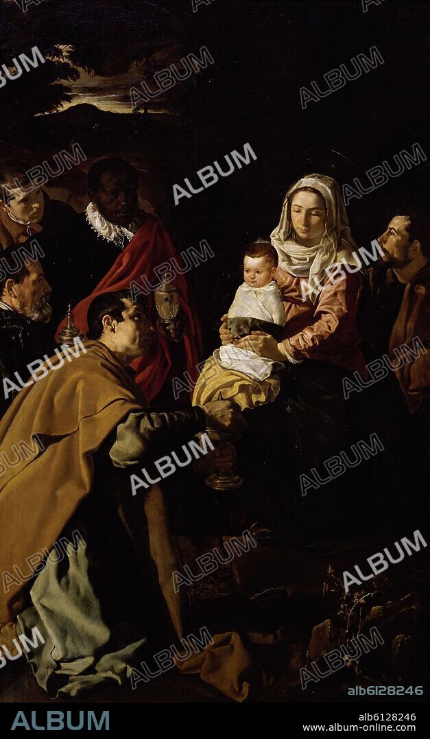 DIEGO VELAZQUEZ (1599-1660). ADORACION DE LOS REYES MAGOS - 1619 - O/L - 203x125 - NP 1166 - BARROCO ESPAÑOL.