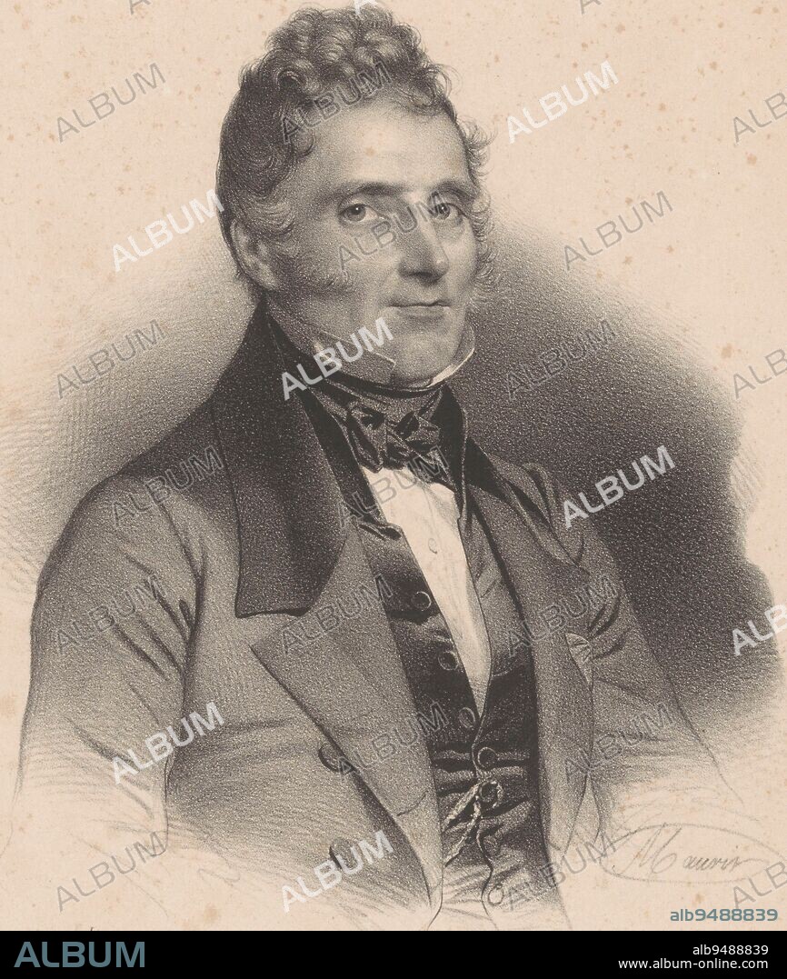 Portrait of Nicolas-Philibert Adelon, Antoine Maurin, 1803 - 1860, Portrait of Nicolas-Philibert Adelon. In the lower margin his name and signature., print maker: Antoine Maurin, (mentioned on object), printer: veuve Delpech (Naudet), (mentioned on object), print maker: France, printer: Paris, (possibly), 1803 - 1860, paper, h 306 mm × w 229 mm.