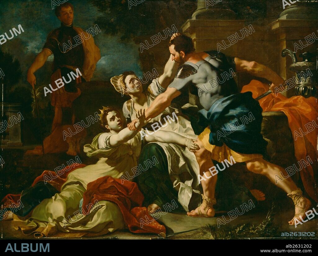Death of Messalina; Francesco Solimena, Italian (Neapolitan), 1657 - 1747; about 1704/1712; Oil on canvas; Unframed: 165.4 x 223.8 cm (65 1/8 x 88 1/8 in.), Framed: 207 x 262.6 x 13.3 cm (81 1/2 x 103 3/8 x 5 1/4 in.).