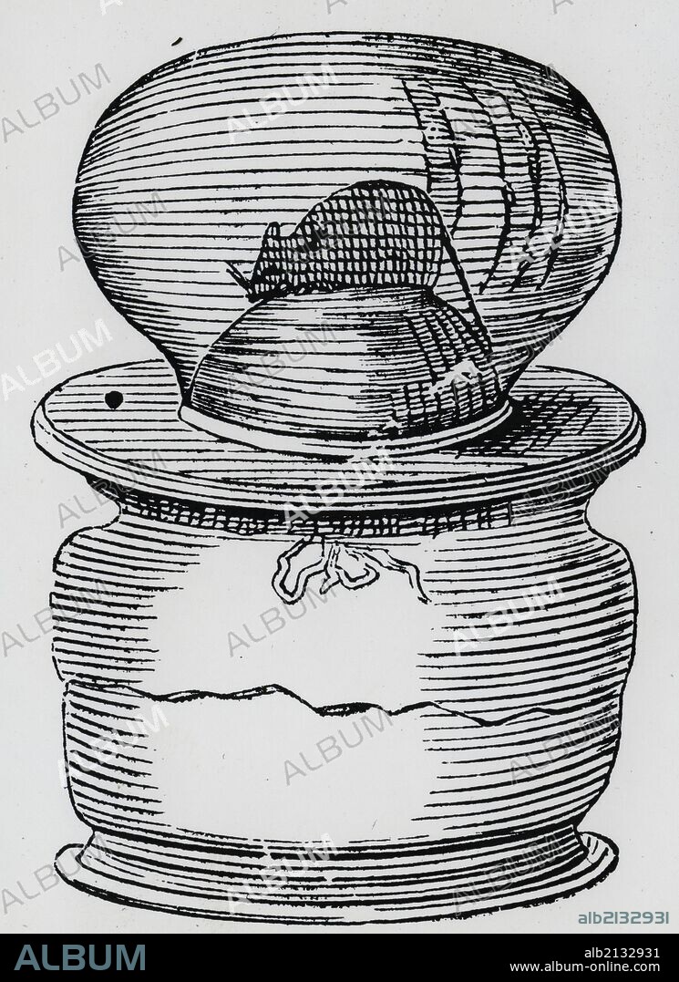 John Mayow's (1640-1679) experiment to prove the volume of air is diminished by respiration. From his ''Tractatus quinque medico-physici'', 1674. (Photo by: Universal History Archive/UIG via Getty Images).