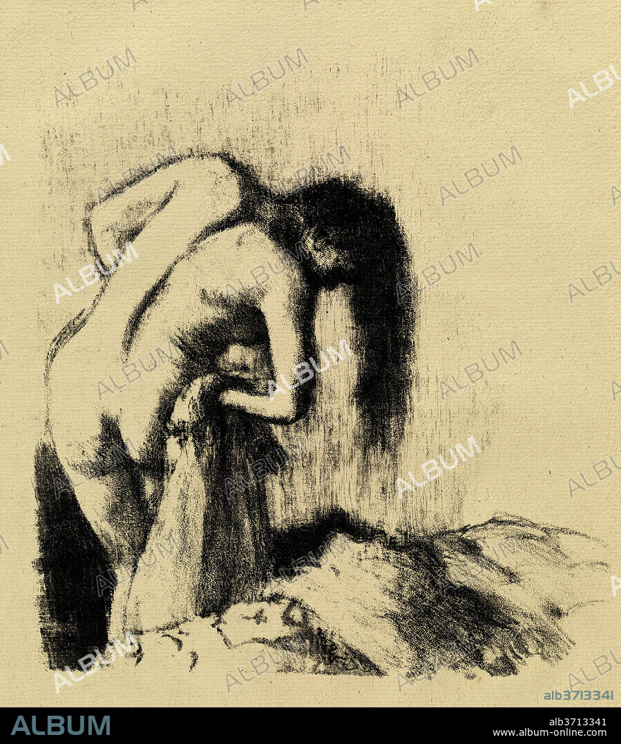 EDGAR DEGAS. After the Bath (La sortie du bain (Petite planche)). Dated: c. 1891. Dimensions: sheet: 37.5 x 27 cm (14 3/4 x 10 5/8 in.). Medium: lithograph.