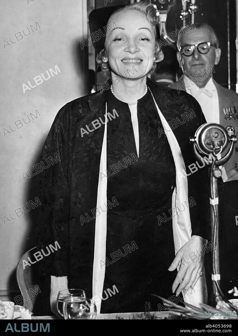 Marlene Dietrich (1901-1992), German born actress, 1955.