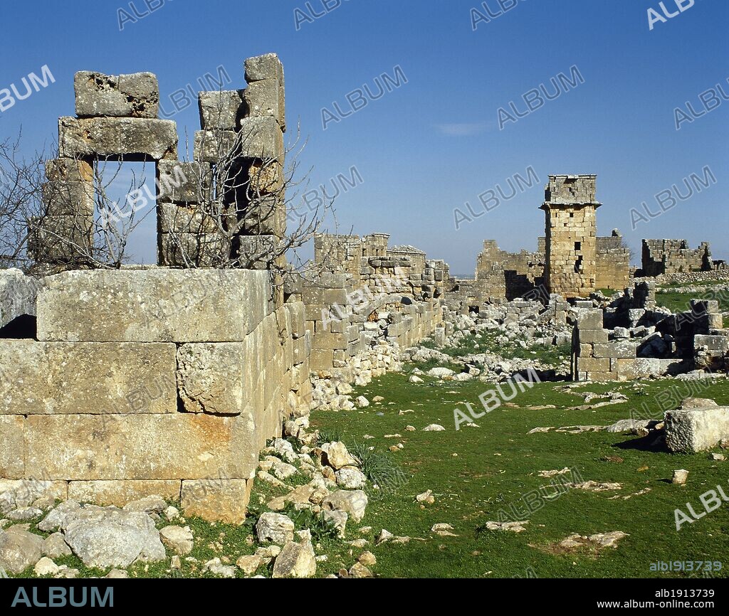 Syria. Ruweiha. Dead Cities or Forgotten Cities. Northwest Syria. Roman Empire to Byzantine Christianity. 1st to 7th century, abandoned between 8th-10th century. Ruins. Unesco World Heritage Site. Historical photography (taken before Syrian Civil War).
