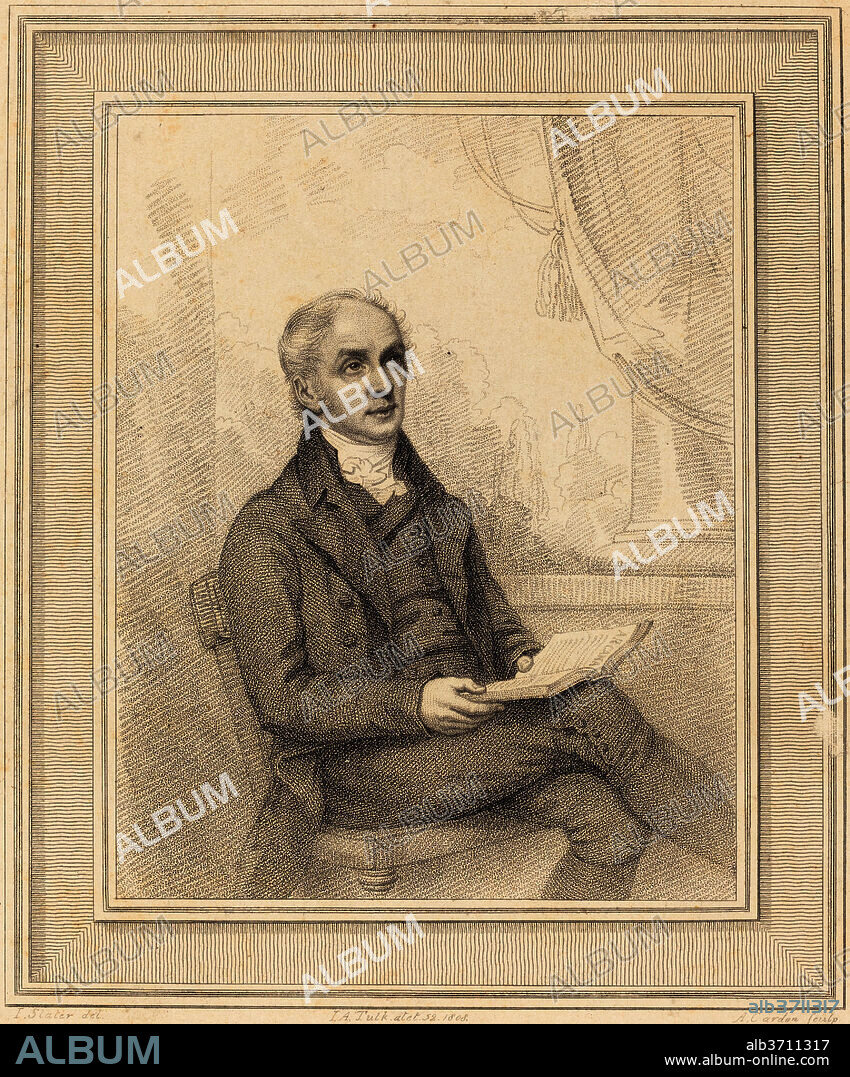 ANTHONY CARDON AFTER JOSEPH SLATER. John Augustus Tulk. Dated: 1808. Medium: stipple engraving and etching.