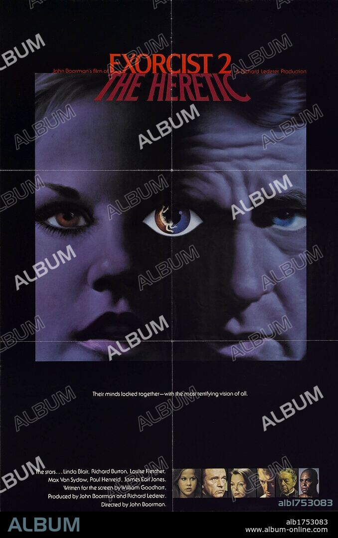 Poster de EXORCISTA II: EL HEREJE, 1977 (EXORCIST II: THE HERETIC), dirigida por JOHN BOORMAN. Copyright WARNER BROTHERS.