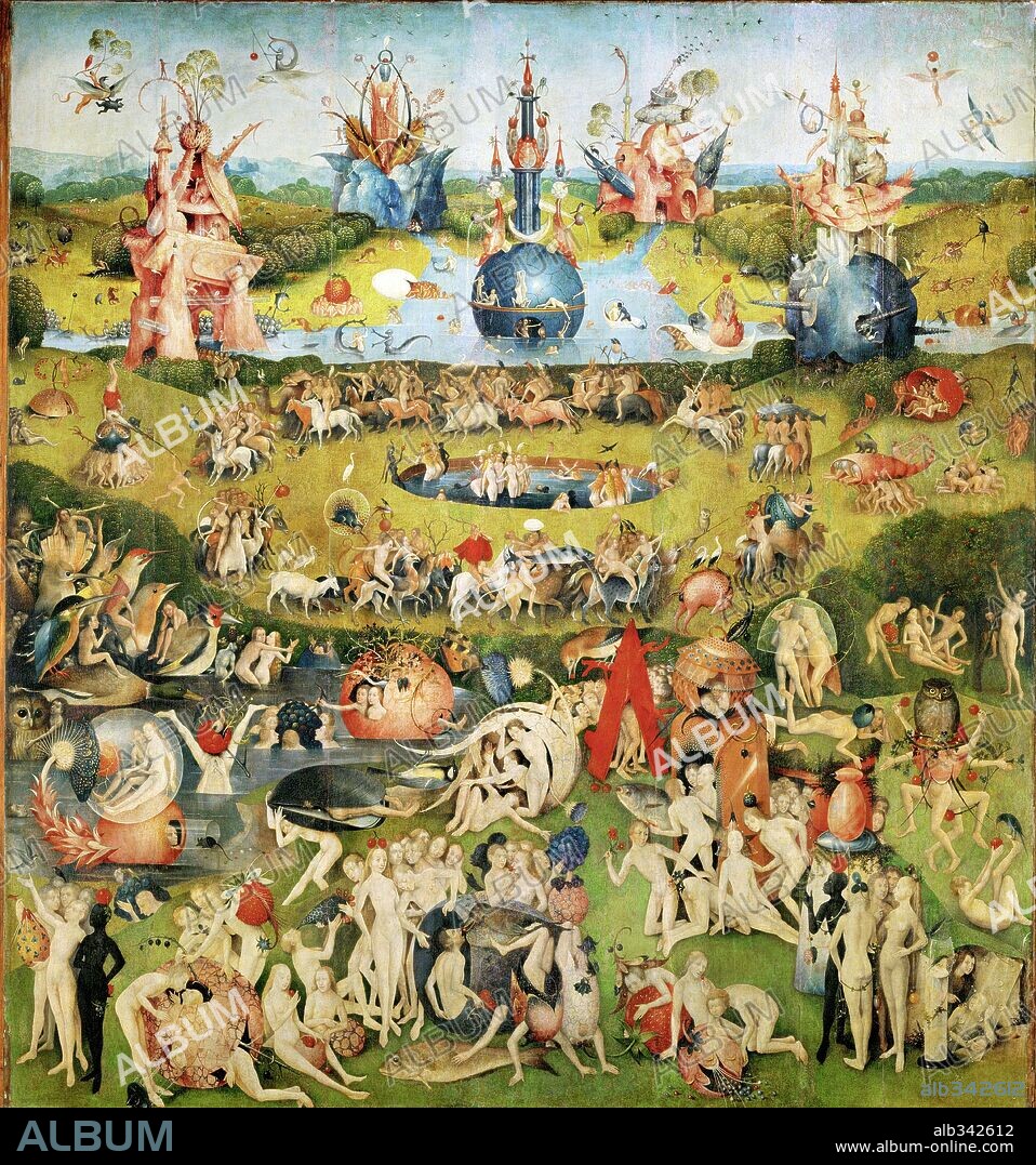 HIERONYMUS BOSCH. Tríptico: El jardín de las delicias (panel central). 220x195.