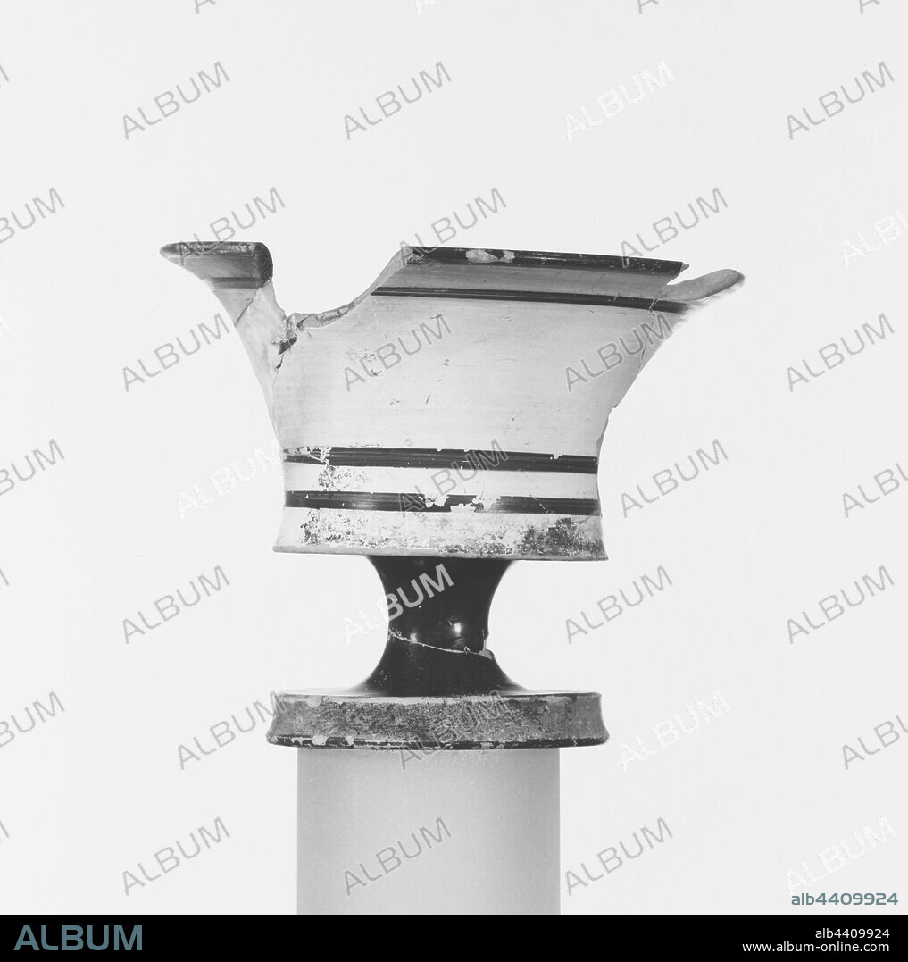 Attic White-Ground Chalice, Unknown, Athens, Greece, early 5th century B.C., Terracotta, 9.6 × 11.4 cm (3 3/4 × 4 1/2 in.).