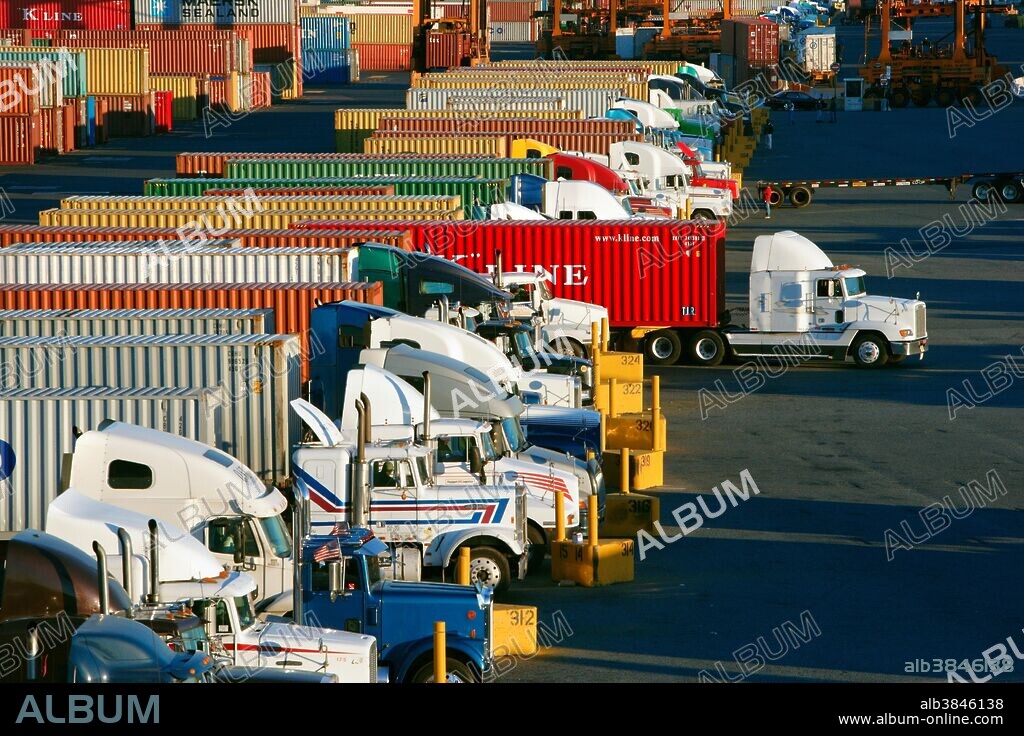 Container Trucks; Shipping containers can easily be attached to a cab for further overland transport and distribution. This makes them an extremely versatile method of shipping.