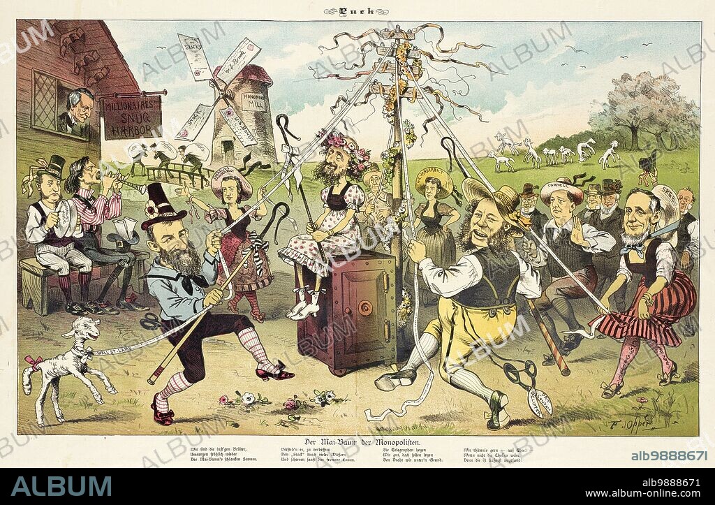 FREDERICK BURR OPPER. Cartoon from Puck, between 1880 and 1889.