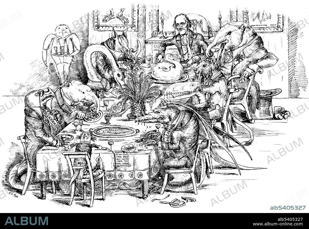 Richard Owen (July 20, 1804 - December 18, 1892) was an English biologist, comparative anatomist and paleontologist. He produced a vast array of scientific work, but is probably best remembered today for coining the word Dinosauria. He campaigned for the natural specimens in the British Museum to be given a new home. This resulted in the establishment of the now world-famous Natural History Museum in London. Lithograph by A. Orton after E. C. Rye, undated.
