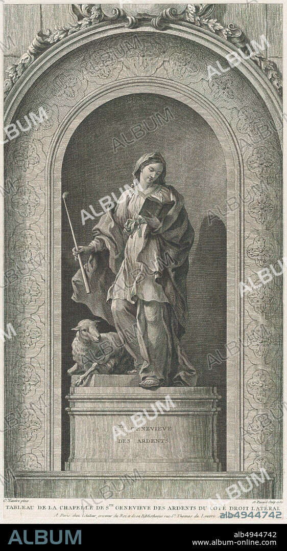 Etienne Fessard, The Chapel of the Enfants-Trouvés in Paris: Sainte Geneviève des Ardents, Etienne Fessard (French, Paris 17141777 Paris), After Charles Joseph Natoire (French, Nîmes 17001777 Castel Gandolfo), 1757, Etching and engraving, Sheet (Trimmed): 20 9/16 × 11 1/4 in. (52.3 × 28.6 cm), Prints.