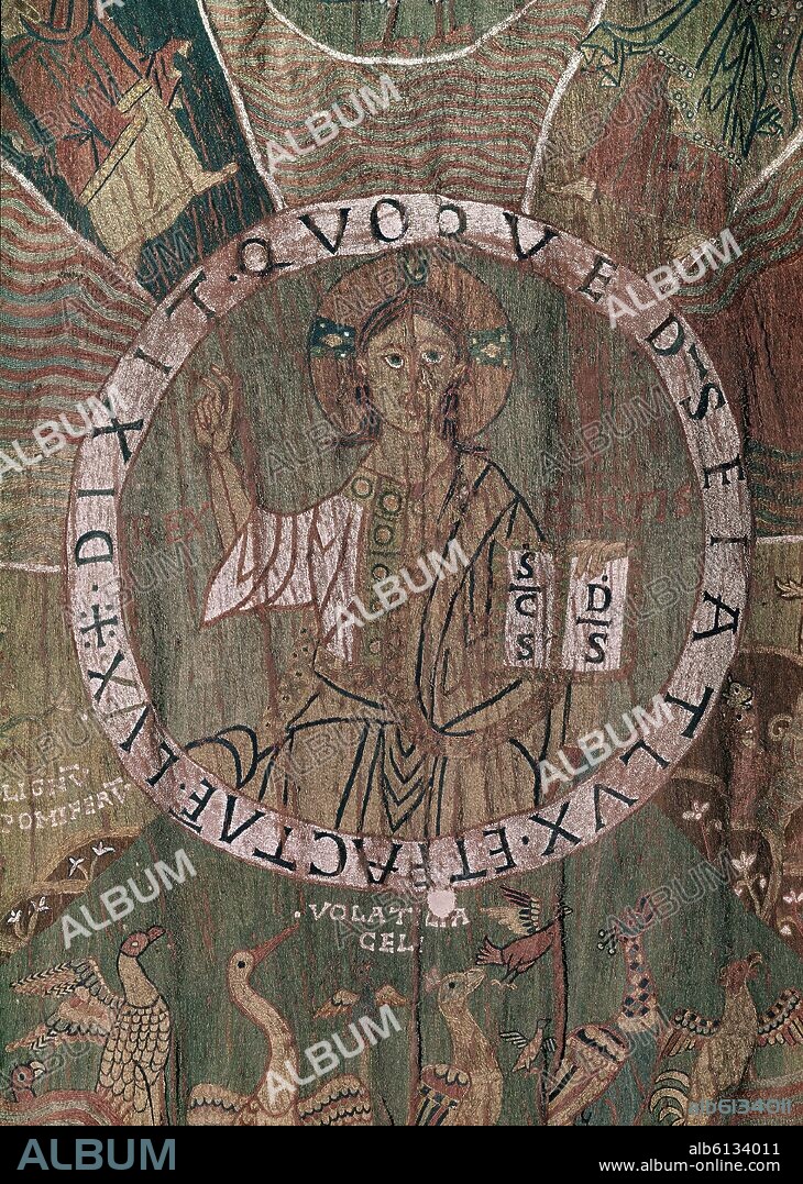 DETALLE DEL TAPIZ DE LA CREACION - SIGLO XII - ROMANICO ESPAÑOL.