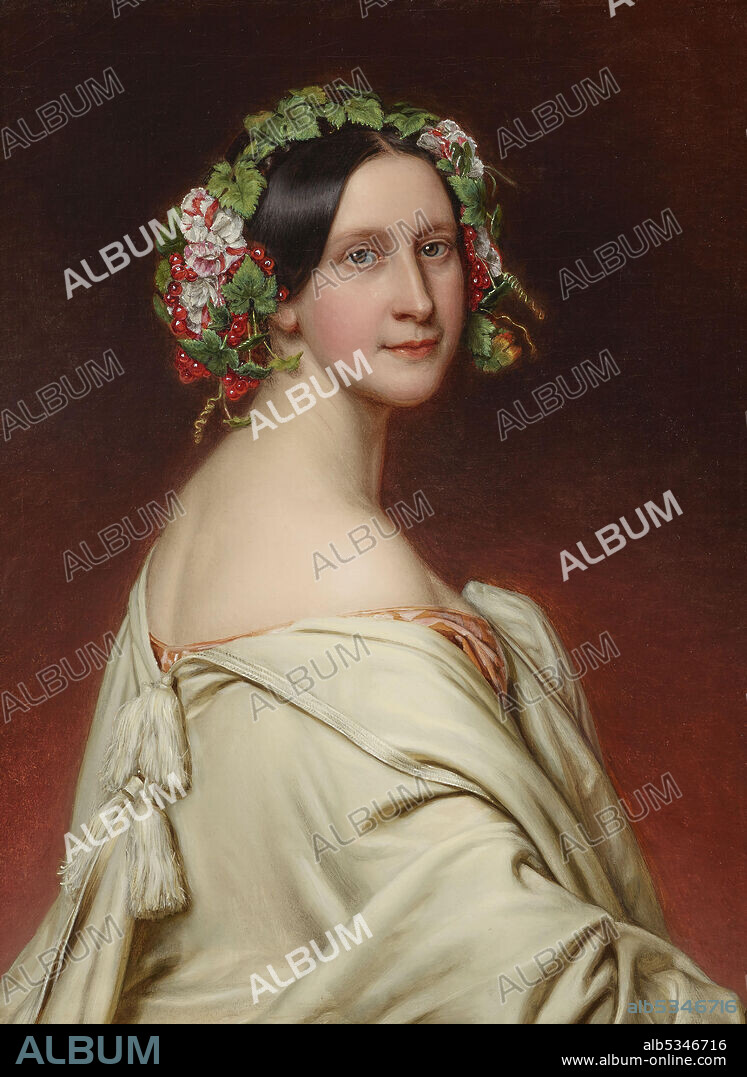 JOSEPH KARL STIELER. Portrait of the Actress Charlotte von Hagn (1809-1891).