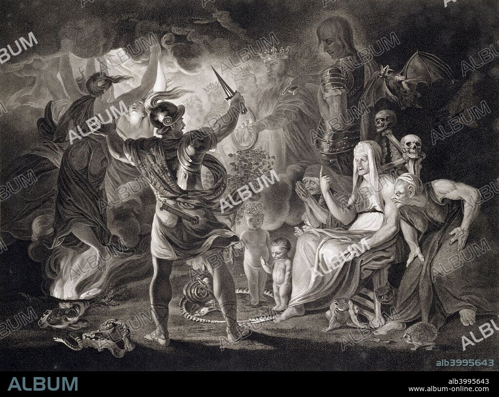 Macbeth, the Three Witches and Hecate, 1805. Act IV, Scene I of Macbeth by William Shakespeare (1564-1616).