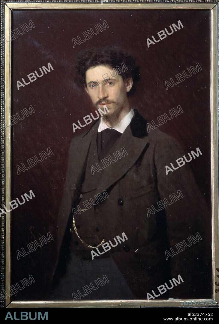 IVAN NIKOLAYEVICH KRAMSKOI. Portrait of the artist Ilya E. Repin (1844-1930).